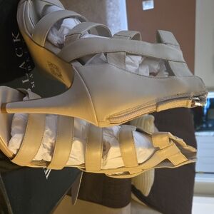 Women's Beige Strappy Heels